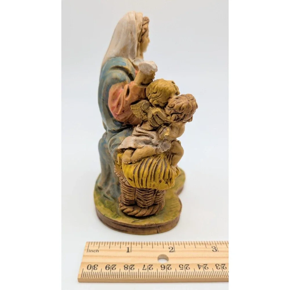 Italy Fontanini ? Figure Mother Child Cherubs Mary Figurine 5.5